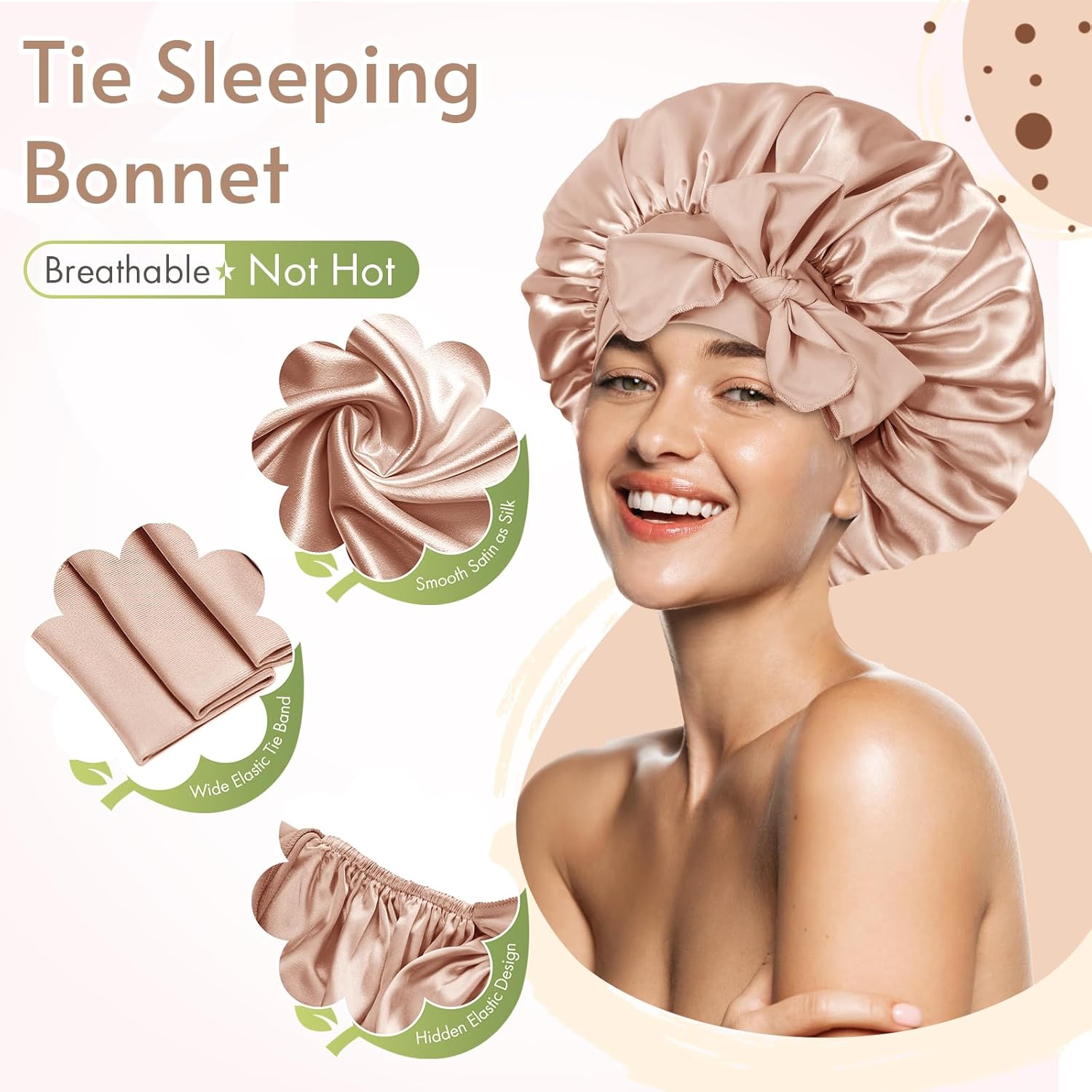 Satijnen Bonnet – Slaapmuts voor Vrouwen