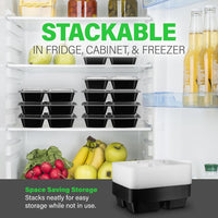 Maaltijd Prep Containers – 3 Compartiment Bento Dozen met Deksel 900 ml [20 Pack]