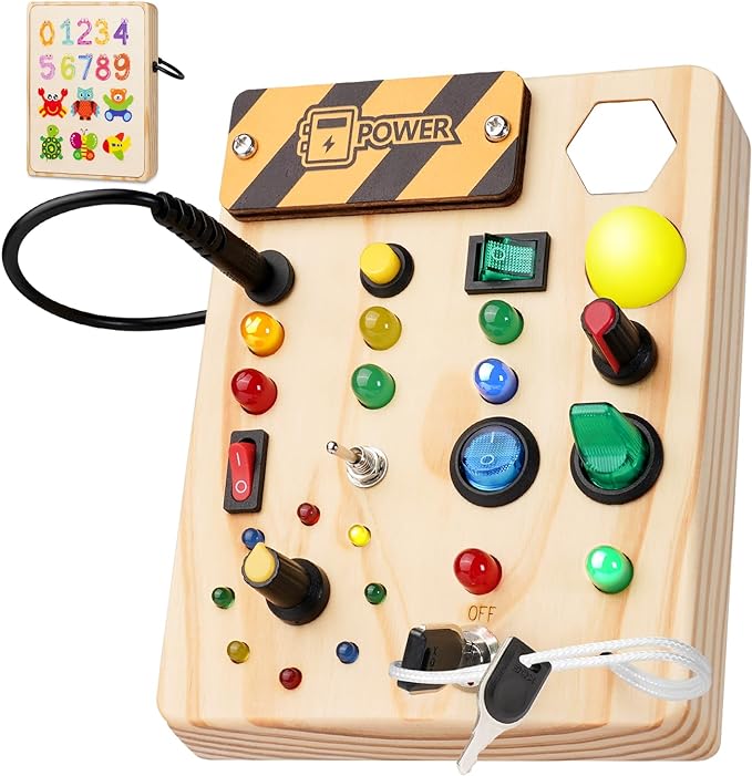 Montessori Peuter Prikbord met 27 LED-lampjes - BrightMinds