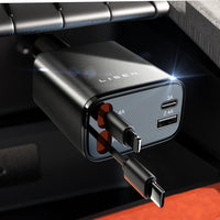 Uittrekbare Auto-oplader 69W USB C