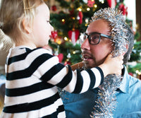 Zilveren Kerst Glitterslinger - SparkleTwist