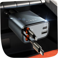 Uittrekbare Auto-oplader 69W USB C