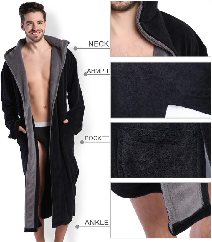 Luxe Heren Badjas met Capuchon - Lars