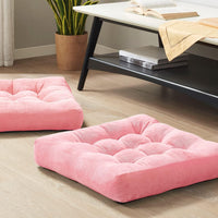 Set van 2 Meditatiekussens - Grote Tufted Corduroy Kussens