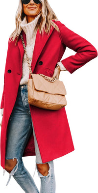 Dames Winter Wollen Jas met Notch Revers - Sofia