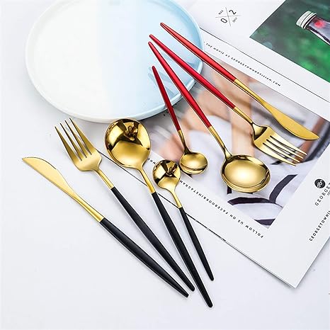 24-Delig RVS Goud-Zilver Luxe Bestek - RoyalGlow