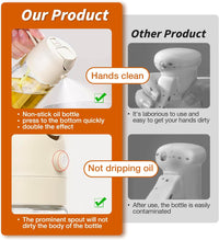 Spray z oliwą 2 w 1 - Premium 470mL Szklana Butelka