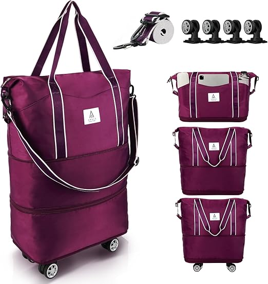 Uitbreidbare Rollende Reistas met Draaiwielen – 25L tot 55L Reisbagage