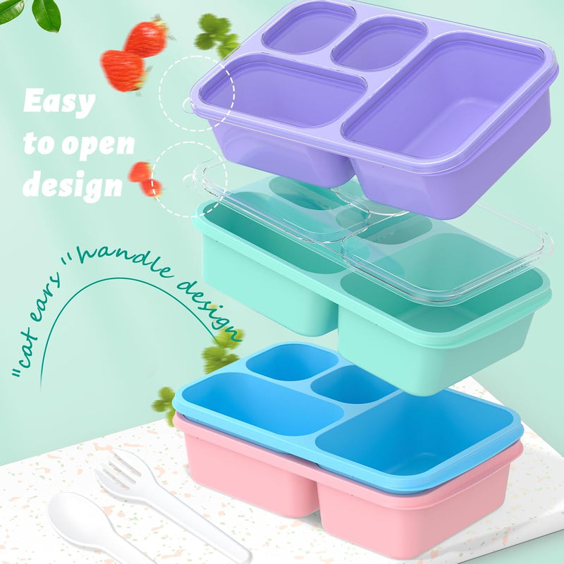 Bento Box Maaltijd Prep Containers - 4-Pack