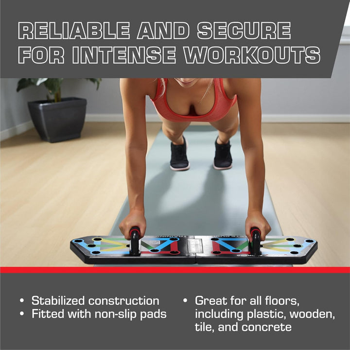 Vouwbare Push-Up Board met Kleurgecodeerde Combinatieposities