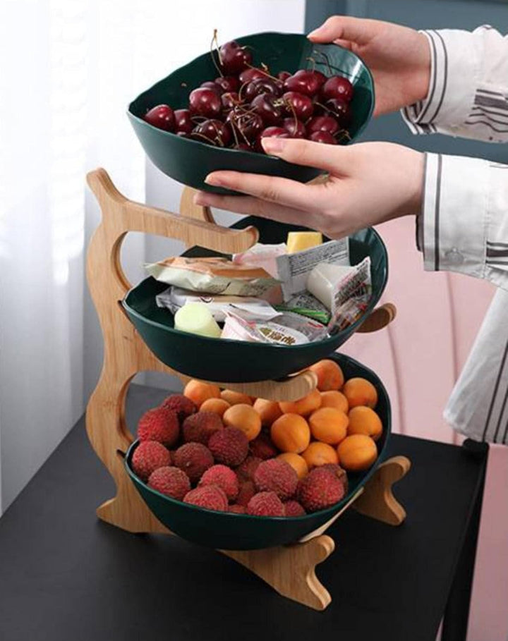 Stijlvolle Metalen Fruitstandaard met 2 of 3 Lagen - StackFruit