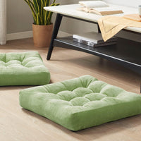 Set van 2 Meditatiekussens - Grote Tufted Corduroy Kussens