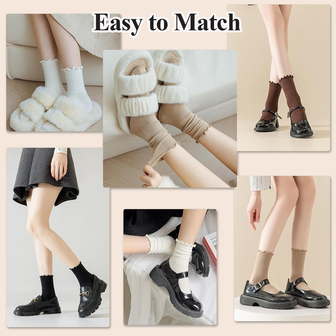 Ruffled Katoenen Enkelsokken - Lisa