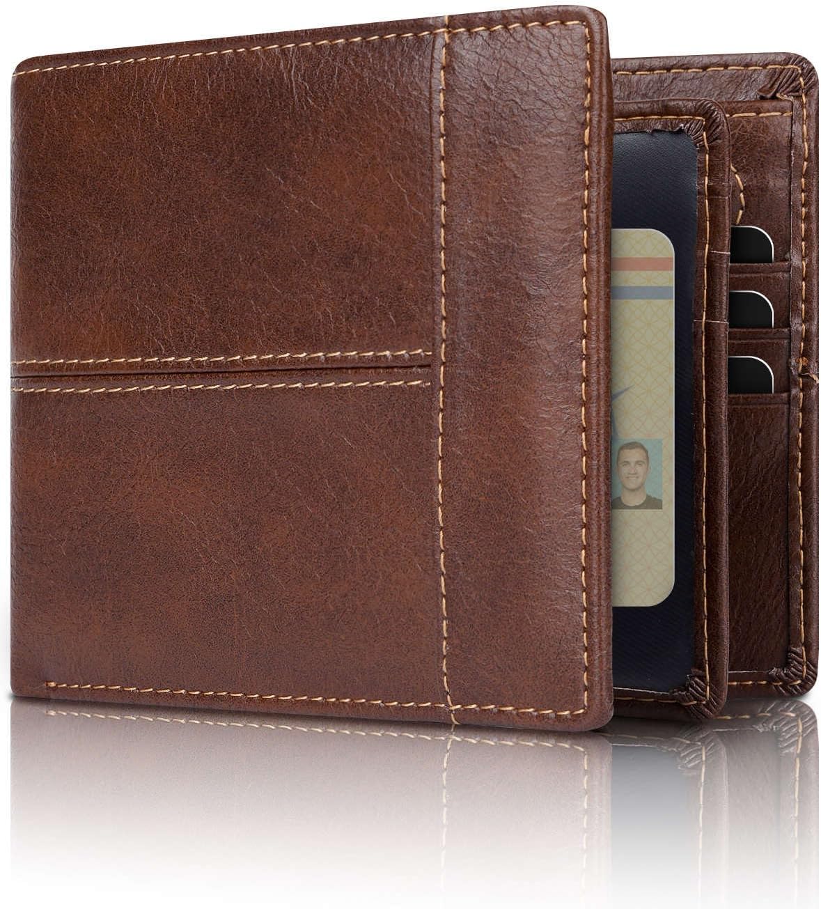 Premium RFID-Blocking Leren Bifold Portemonnee voor Mannen - SlimArmor