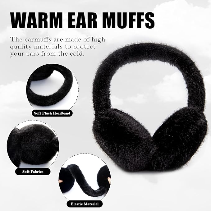 Fluffy Opvouwbare Faux Fur Winter Oorwarmers - FauxSnugs