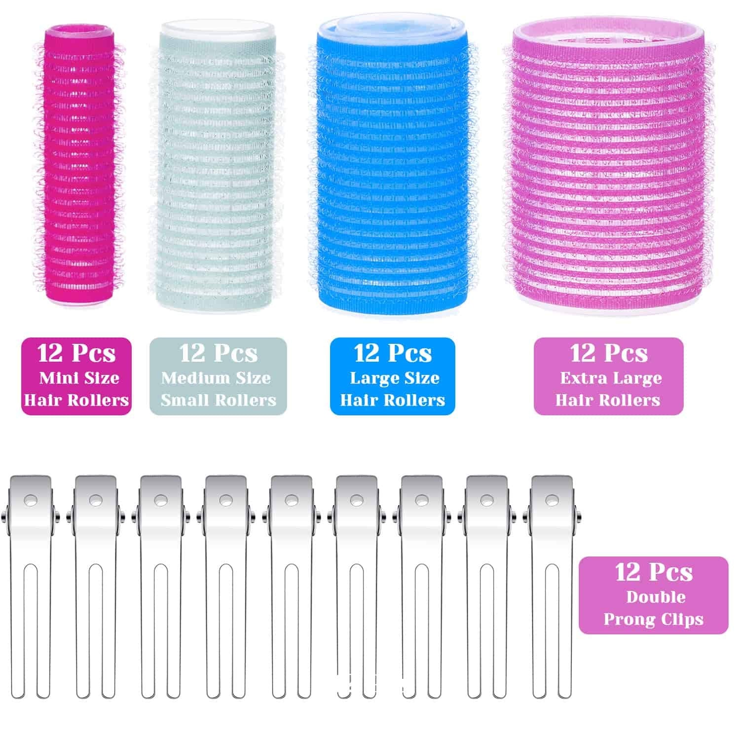 Zelfklevende Haarrollen Set – Multikleurige Krulspelden