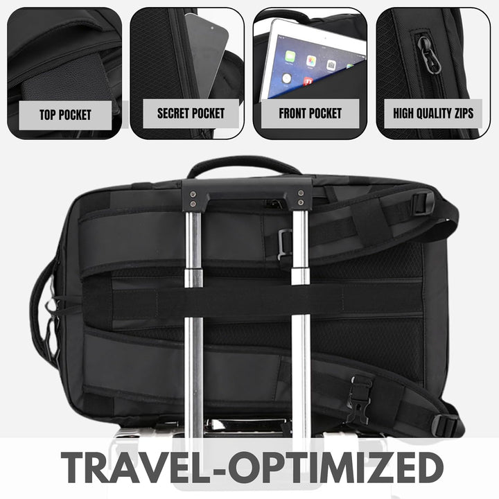 15” Waterdichte Laptop Rugzak met Zij-open Ontwerp & USB-C Poort – TrekPro Serie