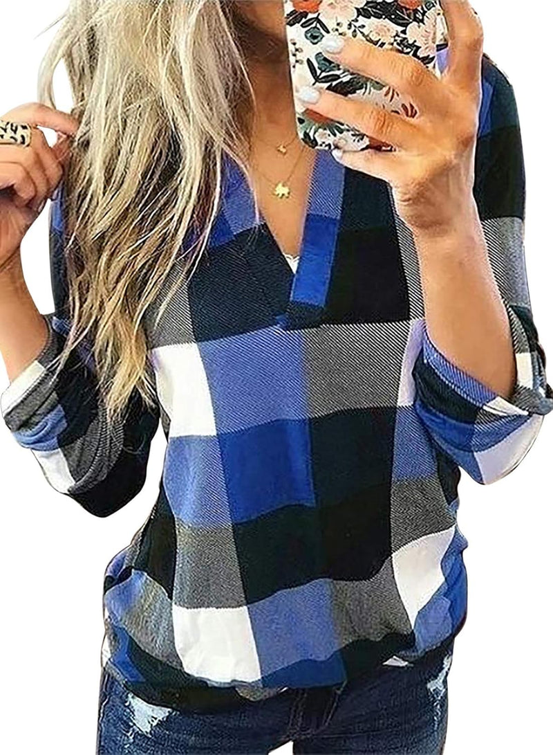 Stijlvolle Casual Geruite Damesblouse - Lara