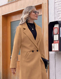 Dames Winter Wollen Jas met Notch Revers - Sofia