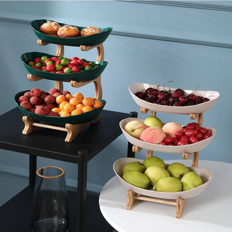 Stijlvolle Metalen Fruitstandaard met 2 of 3 Lagen - StackFruit