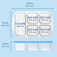 Herbruikbare 5-vak Voedselopbergdozen – 8-delige Set