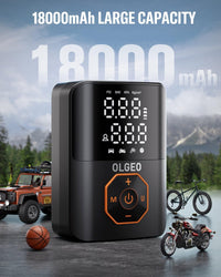 Draagbare Bandenpomp - 18000mAh Luchtcompressor voor Auto's en Motoren