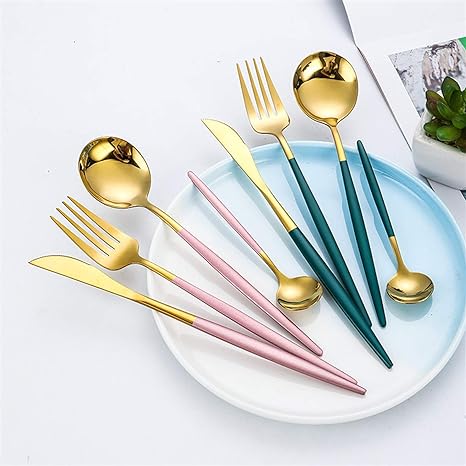 24-Delig RVS Goud-Zilver Luxe Bestek - RoyalGlow