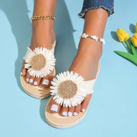 Boho Slip-On Sandalen met Bloemdetail – Marivi