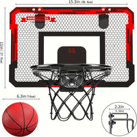 Mini Basketbalframe met Elektronisch Scorebord - BouncePro