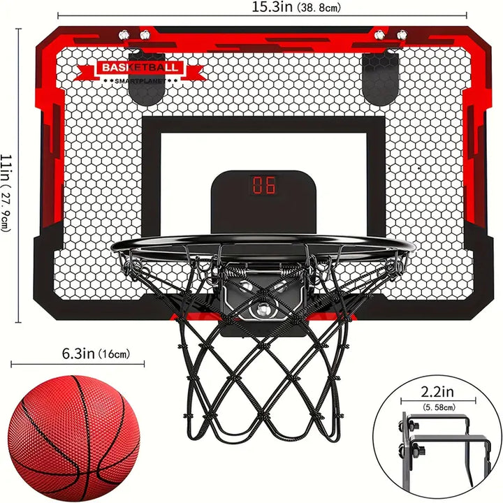 Mini Basketbalframe met Elektronisch Scorebord - BouncePro