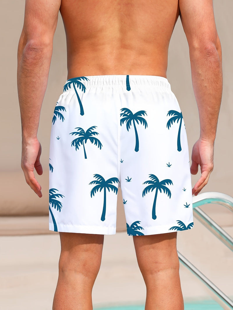 Stijlvolle heren zwemshorts met palmprint - PalmRush
