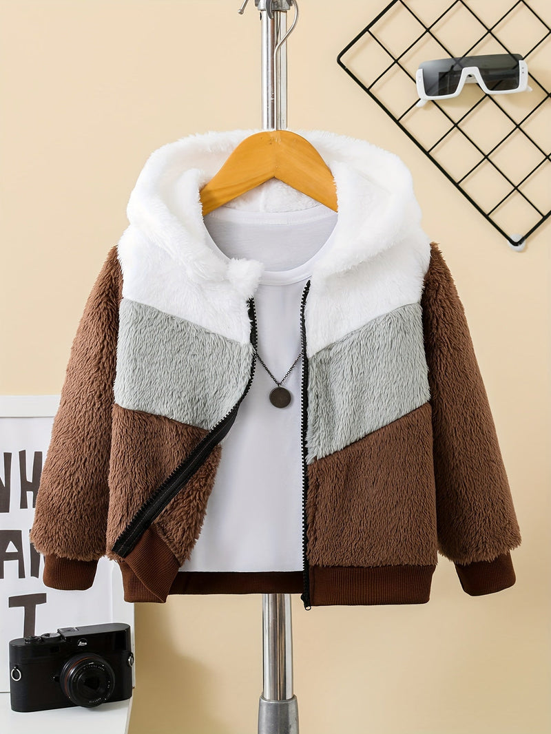 Blijf Warm in Stijl – Zafie Fleece Capuchonjack met Rits voor Kids