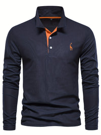 Comfortabele Heren Polo met Lange Mouwen