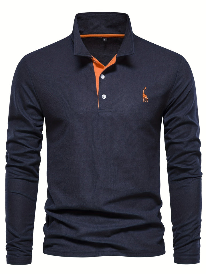 Comfortabele Heren Polo met Lange Mouwen