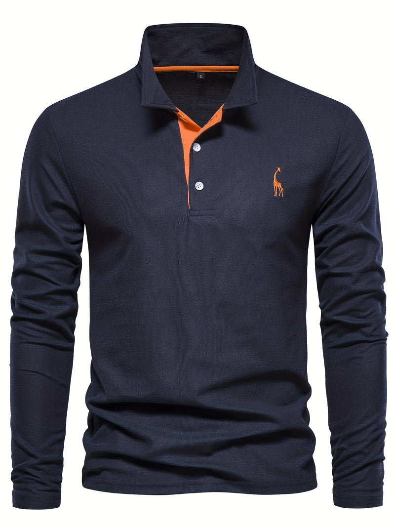 Comfortabele Heren Polo met Lange Mouwen