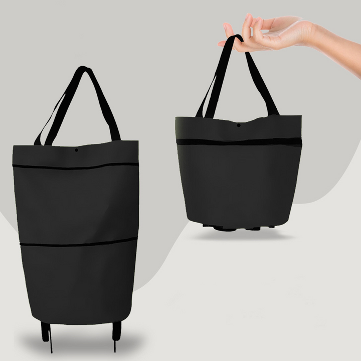 2-in-1 Omschakelbare Boodschappentas met Wielen - CarryFlex