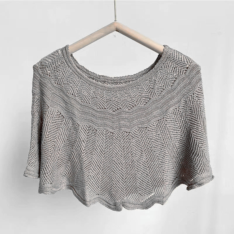 Dames IJszijden Sjaal met Brei & UV-bescherming – Amira