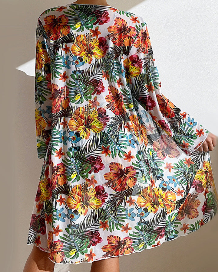Driedelige Bikini Set met Bloemenprint – Yara
