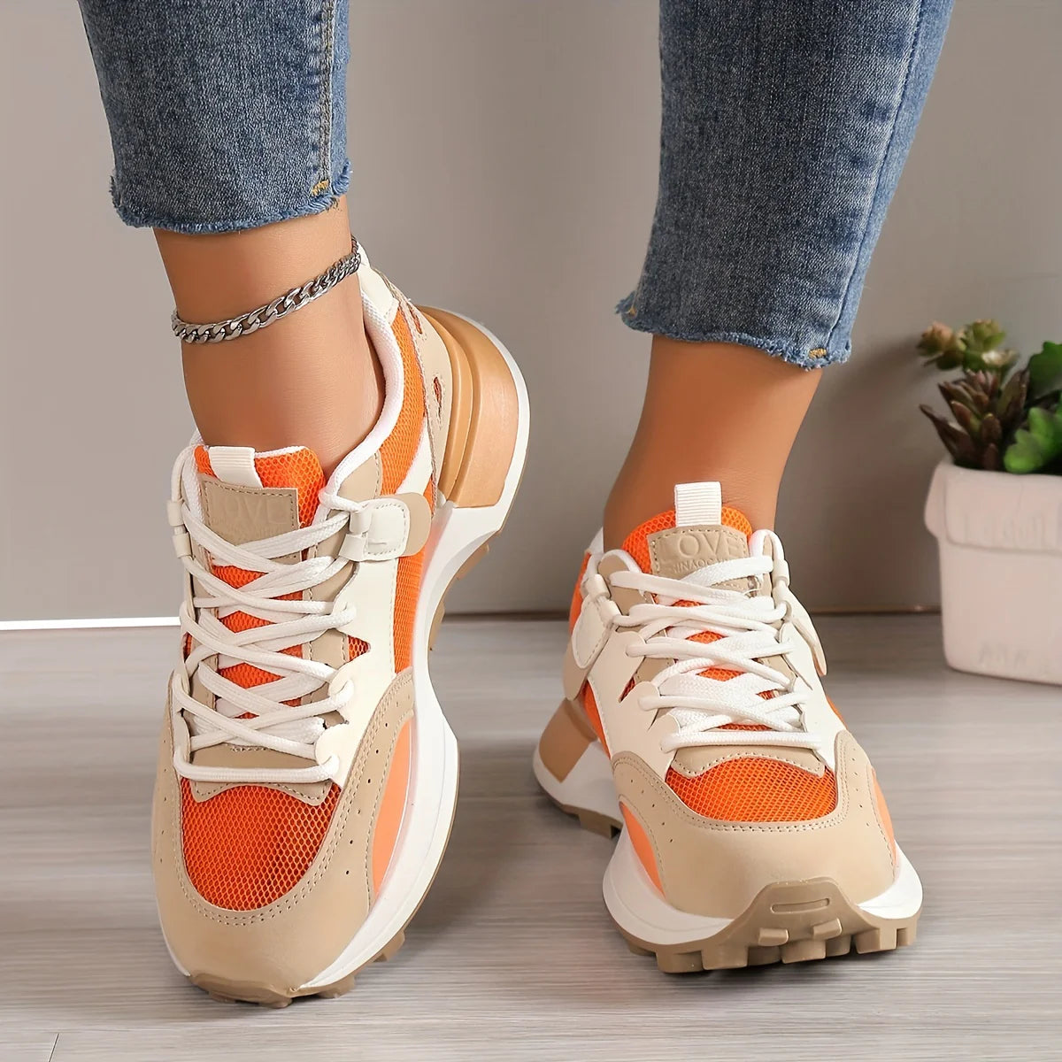 Luna Ademend Sport Trainers | Comfortabel & Antislip Ontwerp