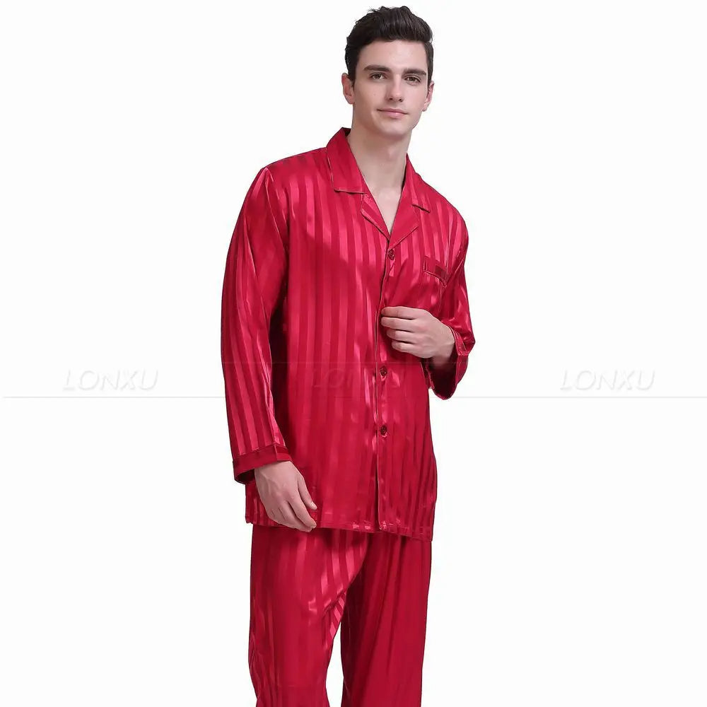 Vardi Dante™ Luxury Pyjama | Strakke zijden pyjama voor heren