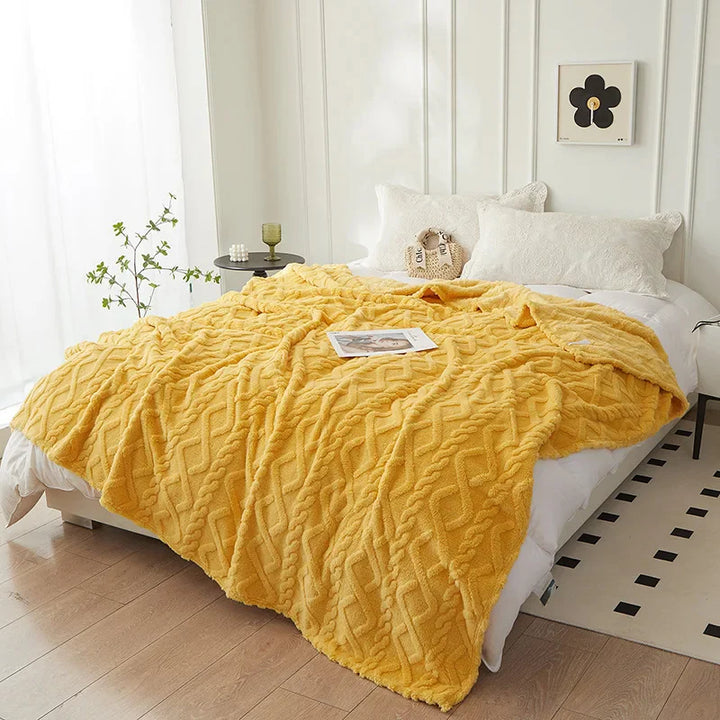 Tweezijdige Verdikte Lamswollen Deken - CozyLuxe