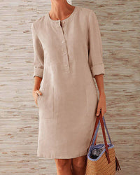 Trendy zomerjurk met knoopsluiting – Allegra