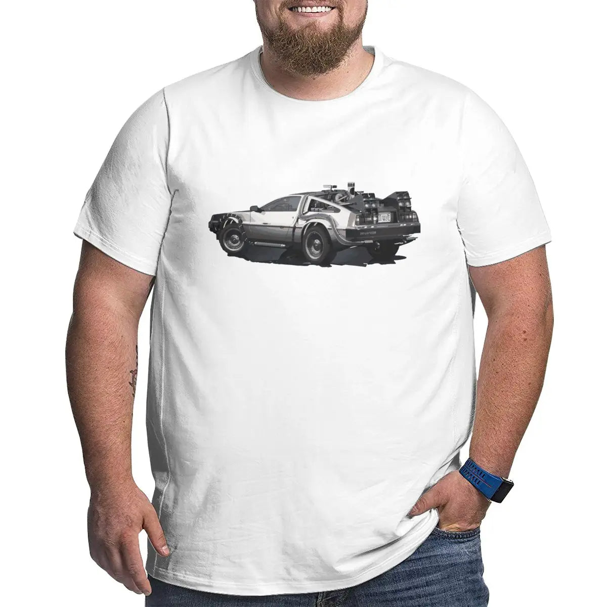 Vardi Dante™ Back To The Future Delorean T-Shirt | Plus Size T-Shirt