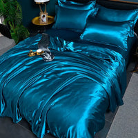 Luxe Effen Satijnen Dekbedovertrek - SilkSerenity