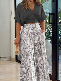 Tweedelige Zomerset met Losse Blouse en Wijde Broek – Élise