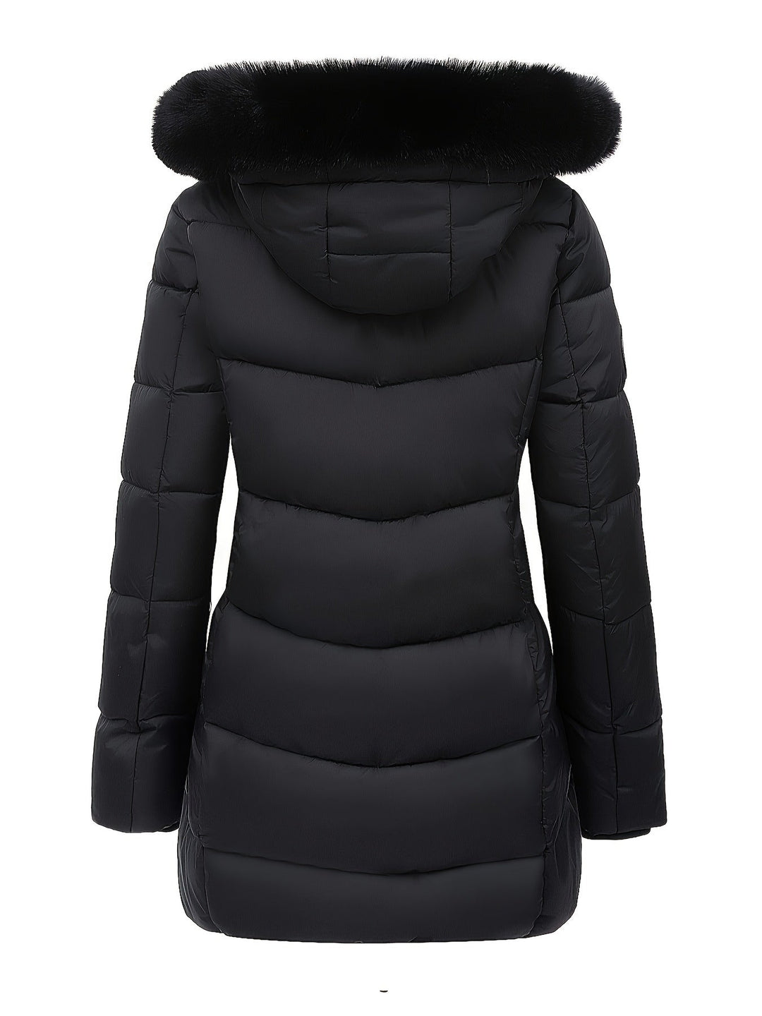 Warme Puffy Jas met Stijlvolle Details - Evelyne