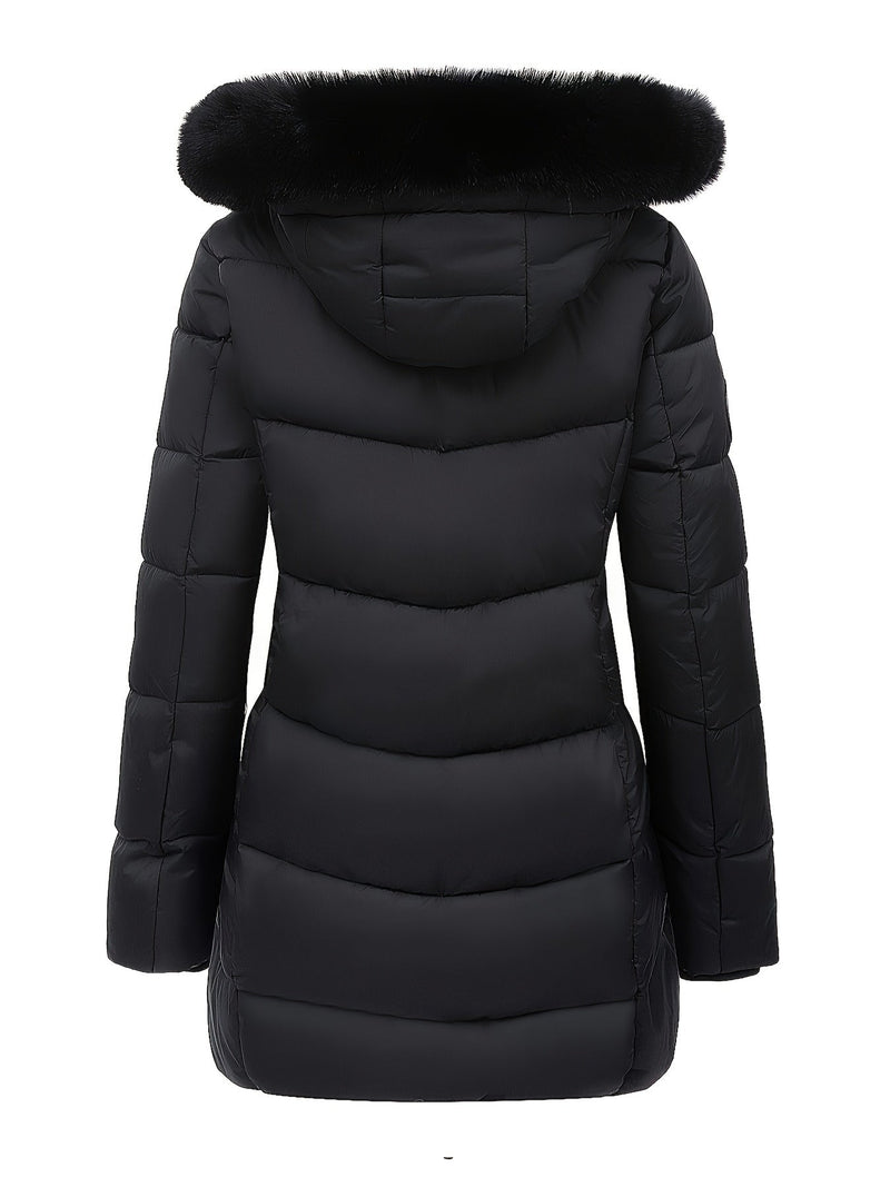 Warme Puffy Jas met Stijlvolle Details - Evelyne