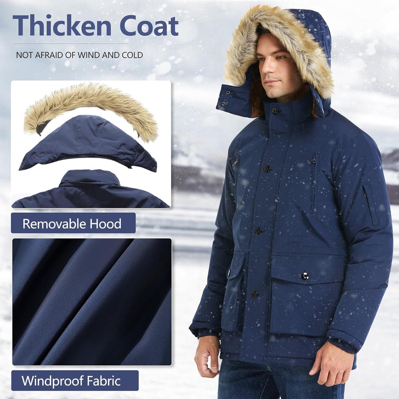 Winterjas met Afneembare Capuchon voor Heren - Gabriel