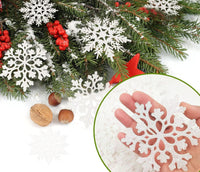 Sneeuwvlok Kerstornamenten Set - FrostedElegance