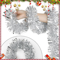 Zilveren Kerst Glitterslinger - SparkleTwist